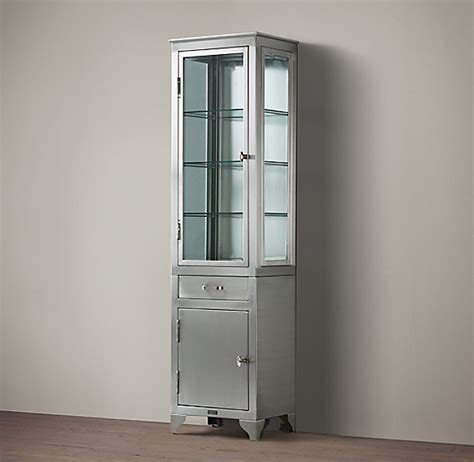 1930s laboratory stainless steel tall bath cabinet|Vintage Medical Dental Cabinet .